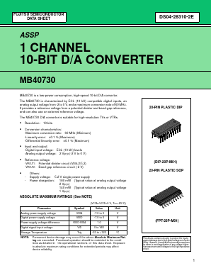 MB40730 Datasheet PDF Fujitsu