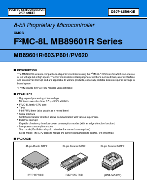 MB89601R Datasheet PDF Fujitsu