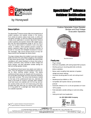 SPSRK Datasheet PDF Gamewell-FCI by Honeywell