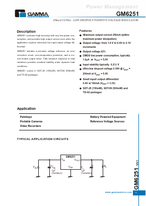 GM6251-4.5ST25T_ Datasheet PDF Gamma Microelectronics Inc.