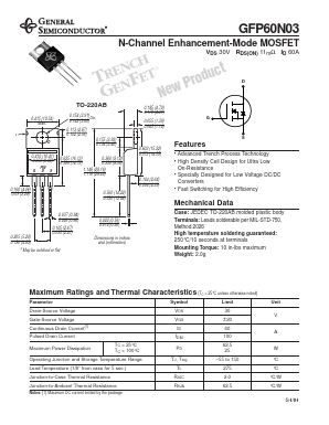 GFP60N03 Datasheet PDF General Semiconductor