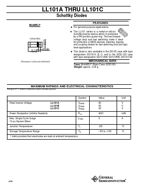 LL101 Datasheet PDF General Semiconductor