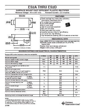 ES2B Datasheet PDF General Semiconductor