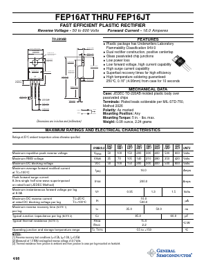 FEP16DT Datasheet PDF General Semiconductor