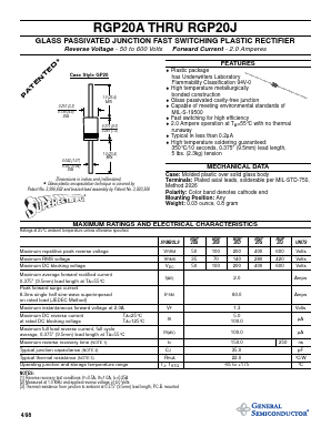 RGP20A Datasheet PDF General Semiconductor