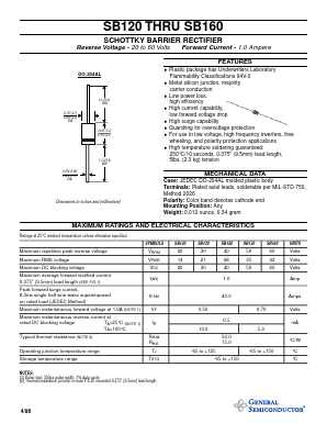 SB130 Datasheet PDF General Semiconductor