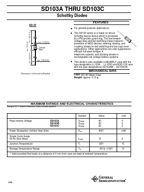 SD103A Datasheet PDF General Semiconductor