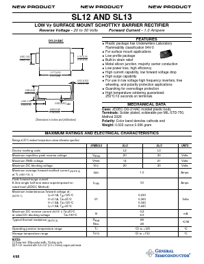 SL12 Datasheet PDF General Semiconductor