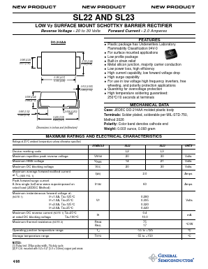 SL22 Datasheet PDF General Semiconductor