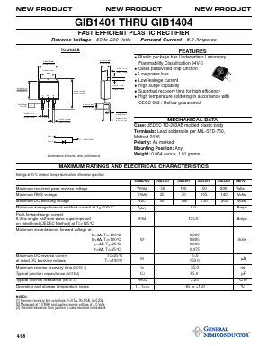 GIB1402 Datasheet PDF General Semiconductor