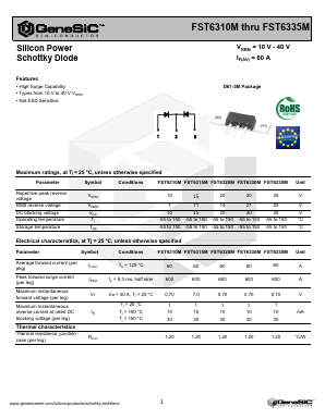 FST6330M Datasheet PDF GeneSiC Semiconductor, Inc.