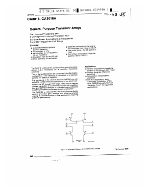 CA3018 Datasheet PDF GE Solid State