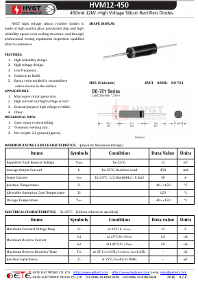 HVM12-450 Datasheet PDF getedz electronics