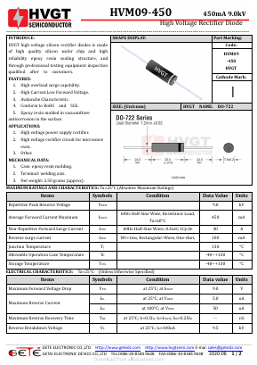 HVM09-450 Datasheet PDF getedz electronics