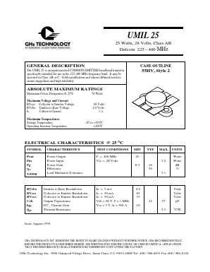 UMIL25 Datasheet PDF GHz Technology