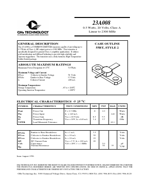 23A008-2 Datasheet PDF GHz Technology