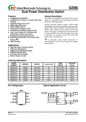 G556D2P1U Datasheet PDF Global Mixed-mode Technology Inc