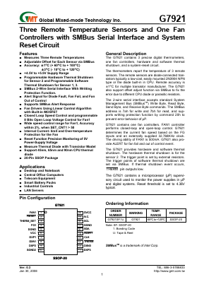 G7921 Datasheet PDF Global Mixed-mode Technology Inc
