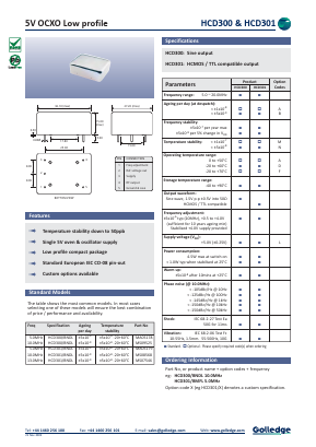 MS09525 Datasheet PDF Golledge Electronics Ltd