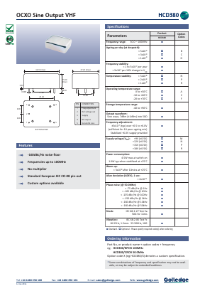 HCD380/CRCN Datasheet PDF Golledge Electronics Ltd