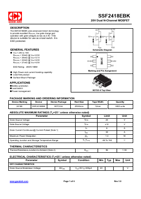 SSF2418EBK Datasheet PDF GOOD-ARK