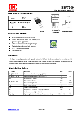 SSF7509 Datasheet PDF GOOD-ARK