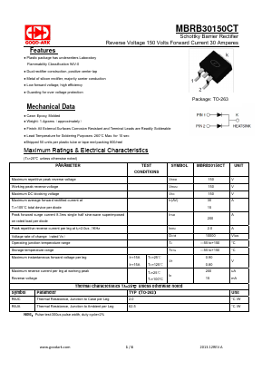 MBRB30150CT Datasheet PDF GOOD-ARK