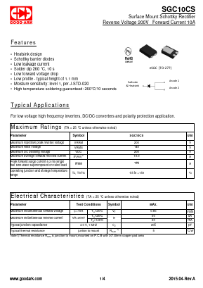 SGC10CS Datasheet PDF GOOD-ARK