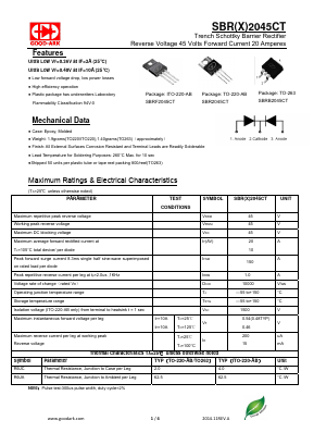 SBR2045CT Datasheet PDF GOOD-ARK