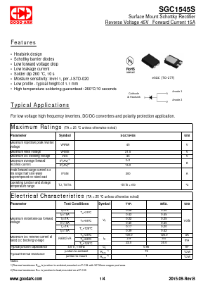 SGC1545S Datasheet PDF GOOD-ARK