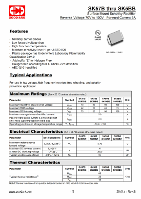 SK58B Datasheet PDF GOOD-ARK