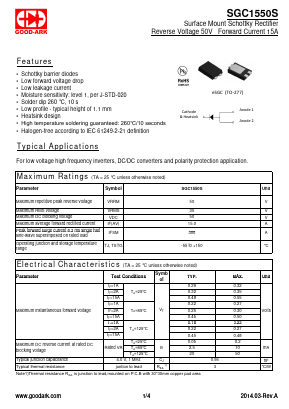 SGC1550S Datasheet PDF GOOD-ARK