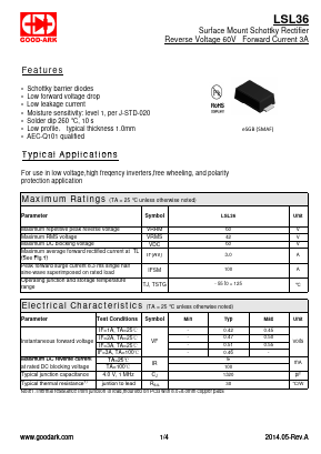 LSL36 Datasheet PDF GOOD-ARK