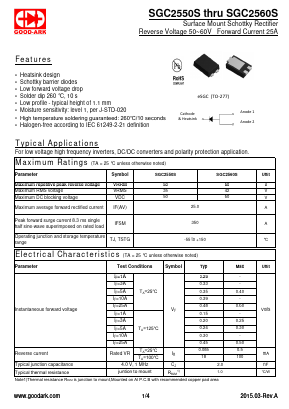 SGC2550S Datasheet PDF GOOD-ARK