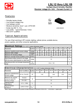 LSL14 Datasheet PDF GOOD-ARK