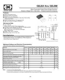 GBJ8A Datasheet PDF GOOD-ARK