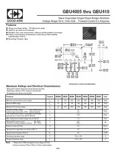 GBU4005 Datasheet PDF GOOD-ARK