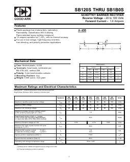 SB130S Datasheet PDF GOOD-ARK