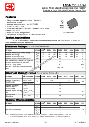 ES5A Datasheet PDF GOOD-ARK