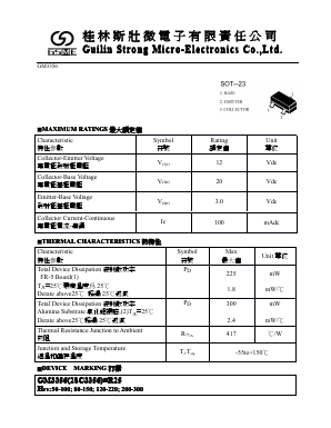 2SC3356 Datasheet PDF Guilin Strong Micro-Electronics Co., Ltd.