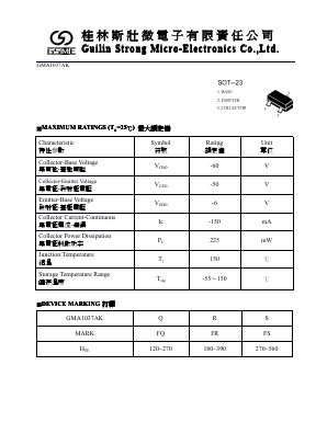 GMA1037AK Datasheet PDF Guilin Strong Micro-Electronics Co., Ltd.