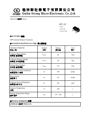 GM9014 Datasheet PDF Guilin Strong Micro-Electronics Co., Ltd.