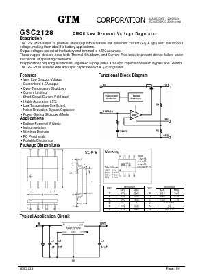 GSC2128 Datasheet PDF GTM CORPORATION