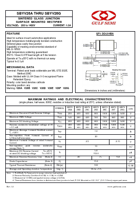 SBYV26E Datasheet PDF Gulf Semiconductor