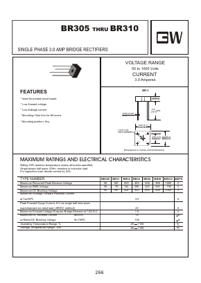 BR34 Datasheet PDF Goodwork Semiconductor Co., Ltd.