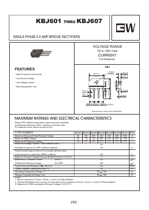 KBJ607 Datasheet PDF Goodwork Semiconductor Co., Ltd.