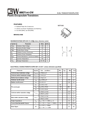 MMDT5451DW Datasheet PDF Goodwork Semiconductor Co., Ltd.