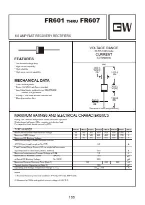 FR607 Datasheet PDF Goodwork Semiconductor Co., Ltd.