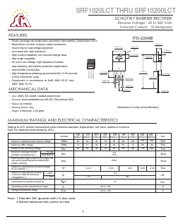 SRF10100LCT Datasheet PDF Gaomi Xinghe Electronics Co., Ltd.