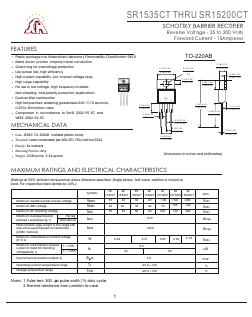 SR15100CT Datasheet PDF Gaomi Xinghe Electronics Co., Ltd.